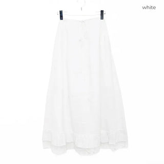 Frilled lace long skirt
