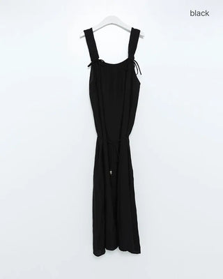 Shoulder frill long dress