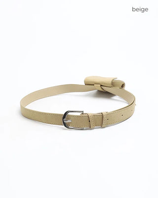 Suede-like pocket belt