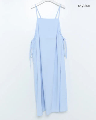 Side drawstring camisole long dress