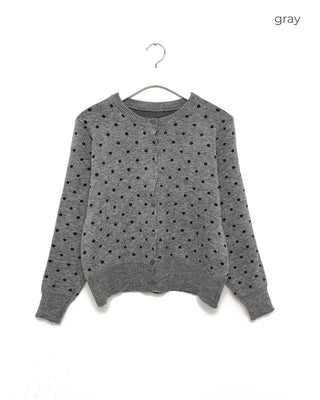 Polka Dot Round Cardigan