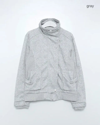 High-neck zip-up jacket