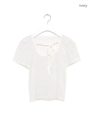 Polka Dot Tie Short-Sleeve T-Shirt