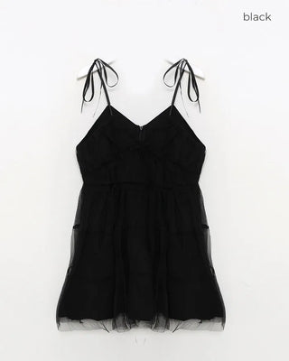 Chiffon layered mini dress