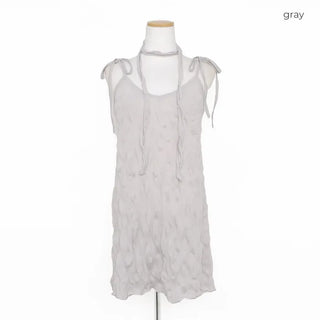 Sleeveless dress with scarf set