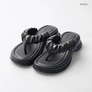 Frilled platform sandals