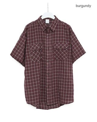 Pocket Check Half Shirt