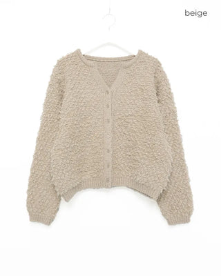 Boucle V-neck cardigan