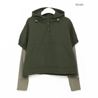 Layered nylon parka