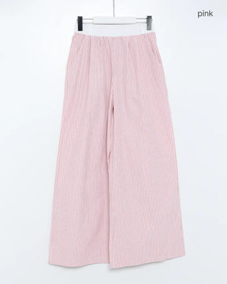 Belt loop striped easy pants
