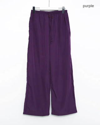 Wood Bead Nylon Easy Pants