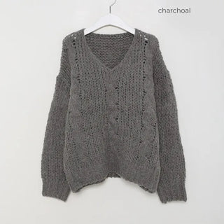 V-neck oversized knit