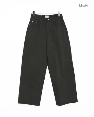 Pinstripe Wide Cotton Pants