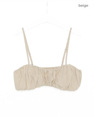 Shirred Cropped Bustier