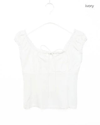 2-way robe décolleté cropped sleeveless top