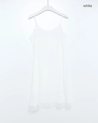Lace camisole mini dress