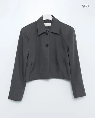 Cropped button jacket