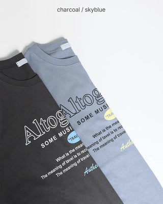 Lettering Long T-shirt