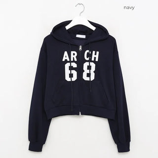 68 Patch Cropped Hoodie