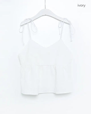 Strappy peplum blouse