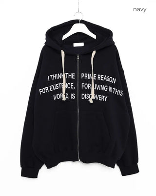Lettering Hooded Parka