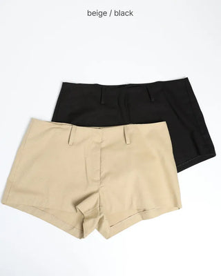 Chino low-rise shorts