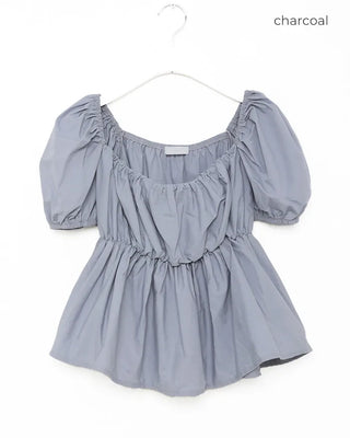 2-way short-sleeved blouse