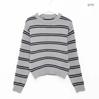 Striped round knit