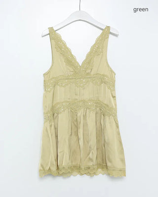Lace V-neck mini dress