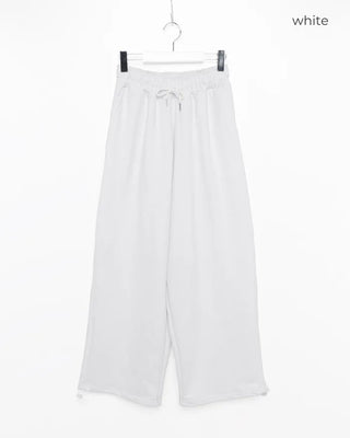 2-Way Wide Waist Elastic Pants