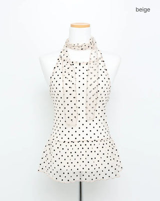 Dot Halter Layered Top