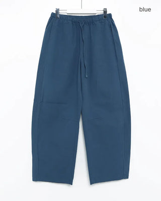 Cotton pants with elastic waistband