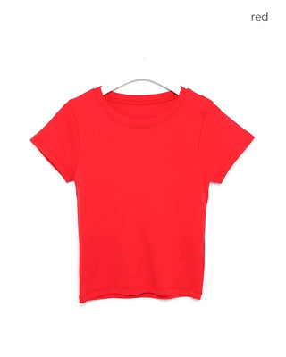 Simple French Sleeve Cropped T-Shirt