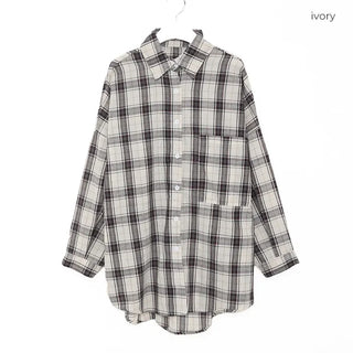 Oversized check shirt