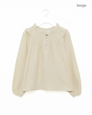 Neck frill blouse