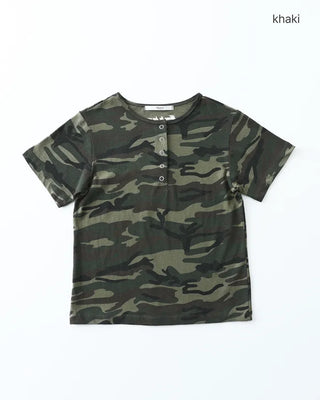 (ORIGINAL) Lettering Camo Half T-Shirt
