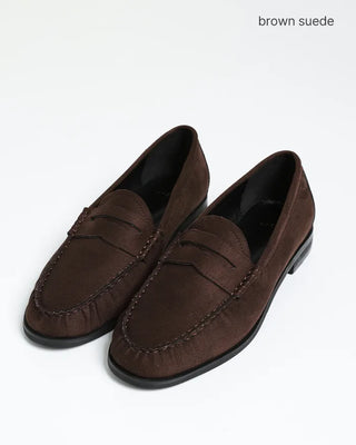 Round-toe simple loafers