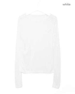 Sheer long-sleeve T-shirt
