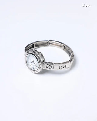 Vintage design round analog handwatch