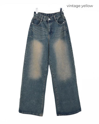 Vintage Wash Wide Denim