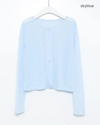 Slub sheer summer cardigan