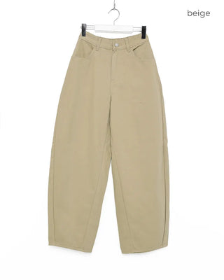 Wide-seam cotton pants