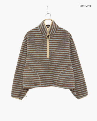 Half-zip border fleece