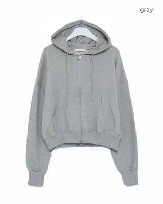 Two-way hooded zip-up