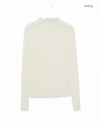 Flower sheer layered T-shirt