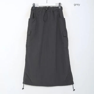 Nylon cargo skirt