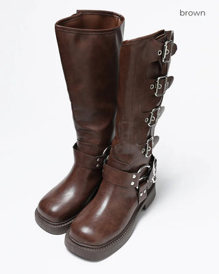 Buckle Point Long Boots
