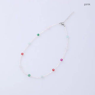 Colored bead necklace