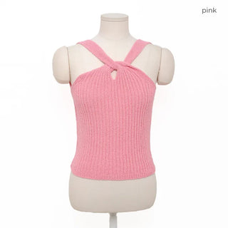 Neck Point Knit Top