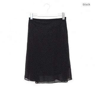 Polka dot chiffon skirt